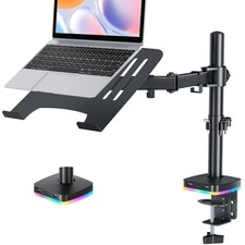 RGB Monitor Laptop Mount Stand 3 USB Ports Fits 1332 Inch Screen 18LBS Arm Hub