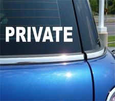 PRIVATE SIGN STICKER DECAL DOOR WINDOW OFFICE HOME BUSINESS VINYL BRAND NEW