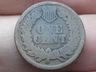 1866 Indian Head One Cent Penny- About Good Details