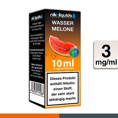 E-Liquid NIKOLIQUIDS Wassermelone 3 mg 50 PG / 50 VG