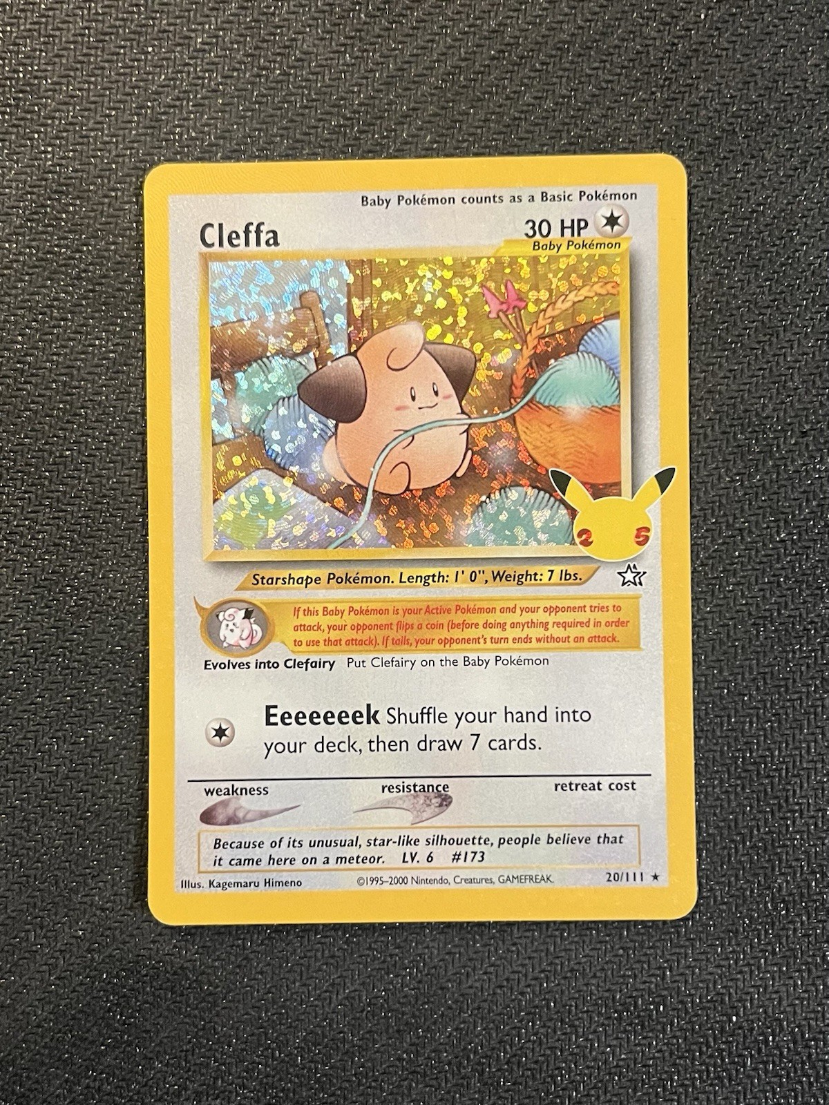 Cleffa 20/111 Holo Rare Celebrations Classic Collection Pokémon Card NM
