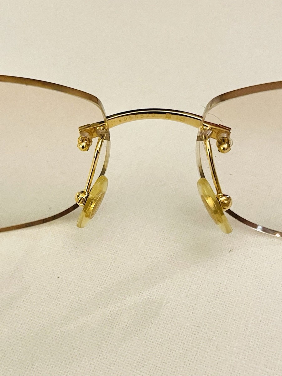 Cartier Gold and Tortoiseshell Rimless Eyeglasses Cartier Gold & Tortoiseshell Oval Glasses Cartier main image 3