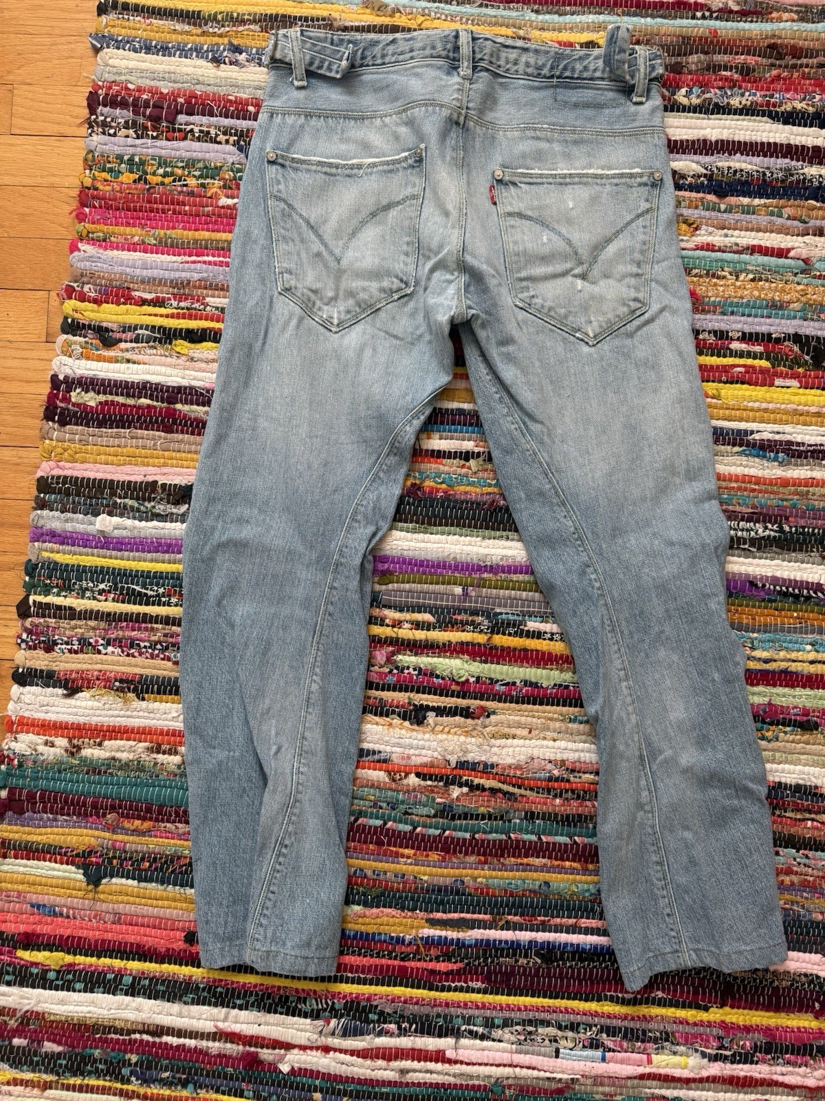 Levi's Engineered Light Blue Distressed Denim Jea… - image 1