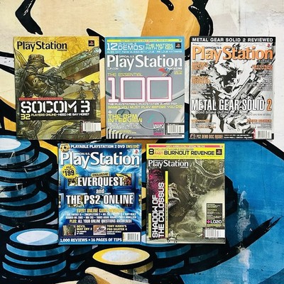 PlayStation Magazine Lot Of 5, Vintage Retro, GREAT Condition With All Inserts!