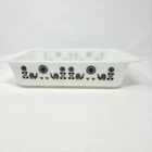 Vintage Pyrex Black Rooster Sunflower 575-B Space Saver Casserole No Lid