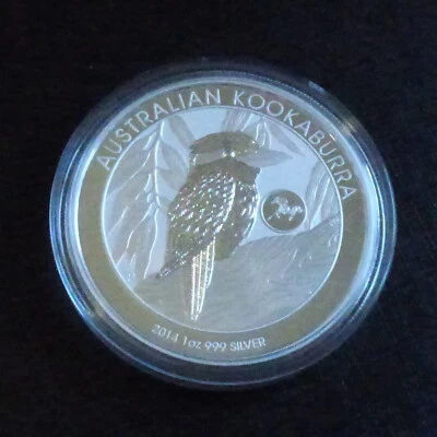 Australia 1$ Kookaburra 2014 privy Horse 1 oz silver 99.9% in a capsule (argent) - Photo 1/2
