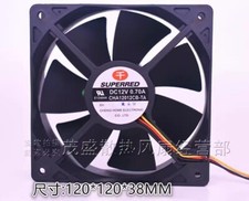 1PCS CHA12012CB-TA 12038 DC12V 0.70A 12CM 3-Wire Silent Cooling Fan