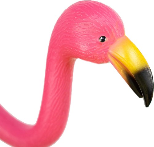 Pink Flamingos Yard Decorations - 4 Pack Small 14" Tall Plastic Flamingo Statue - Picture 6 of 6