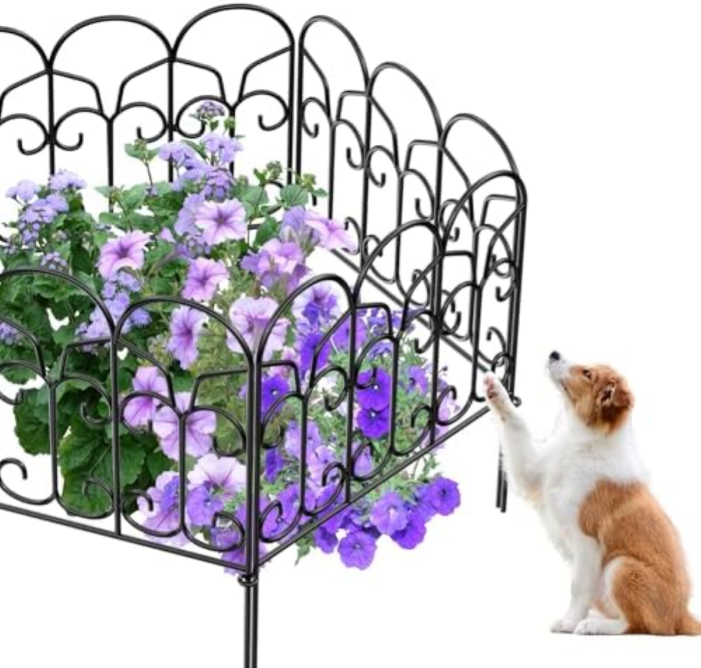 Amagabeli Garden Home 81CM X 328CM 8 Pannelli Recinzione Giardino in Metallo Sta