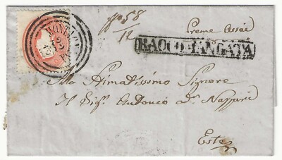 Ancient States (Lombard Veneto) - 5 s. red 1861 on recommended for Este