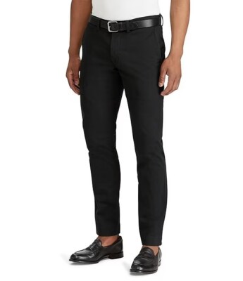 Polo Ralph Lauren 38 x 34 Flat Front Twill Chino Pants Classic Fit Black NWT