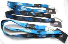 Carolina Panthers 3 Keychains Detachable Lanyards Two Tone,Black,Teal -New 