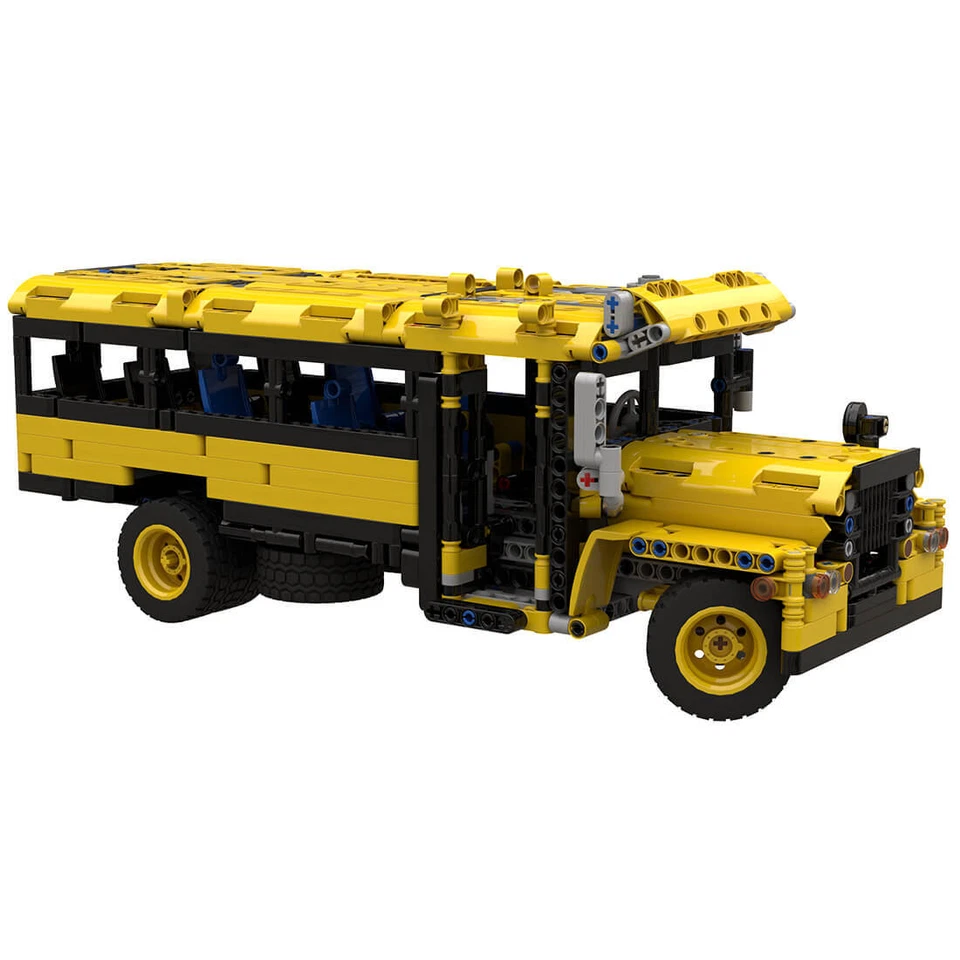 MOC-65658 Old School Bus Building MOC Set 1104 Pieces Good Quality and Brand New - Image 4 of 4