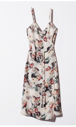 Aritzia Wilfred Astere Ivory Floral Wrap Dress XS
