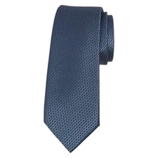 ALFANI Mens Slim Tie Indigo Blue Honey Comb Texture 2.75 Narrow Dress Necktie