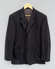 Luxury Men's ISAIA NAPOLI 2 Button Soft Wool Blazer Jacket Gray Size 54 R