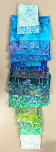 Pre-cut Bargello quilt kit - (60) 1.5" strips (3 each of 20 Batiks) - Picture 3 of 9