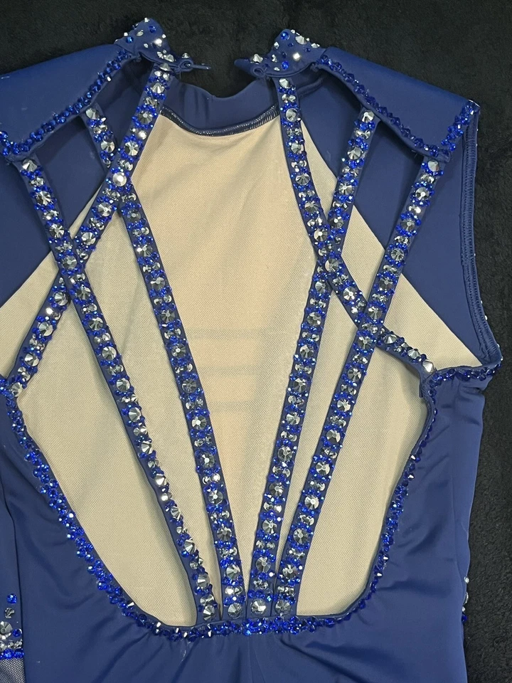 Nuevo Disfraz de Baile WEISSMAN Acro ICON MT12258 Azul Marino Unitard Adulto Pequeño Foto 3 de 4