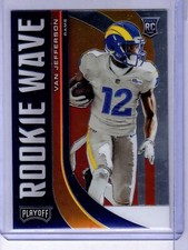 2020 Playoff ROOKIE WAVE #RW-24 Van Jefferson LA Rams Florida ROOKIE Card. rookie card picture