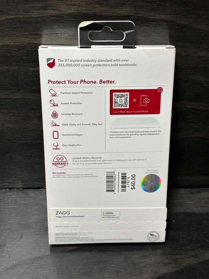 NEW ZAGG Invisibleshield Glass Screen Protector for Motorola G Pure (Only) - Image 2 of 2