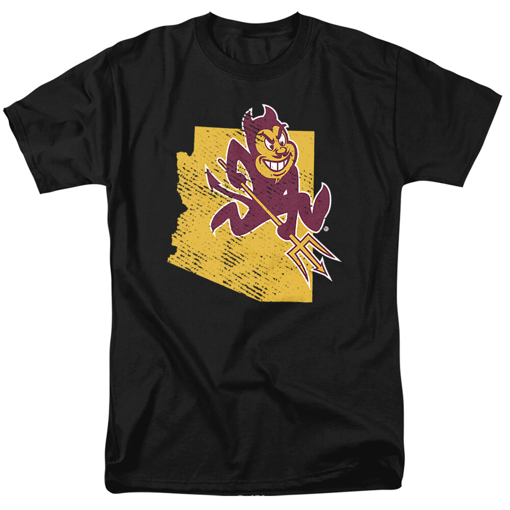 Arizona State Adult T-Shirt ASU Sun Devils Official State, Black S-5XL ...