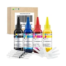 EP Sublimation Transfer Printing Ink Refills For Inkjet Printers 100mL 4 Bottles
