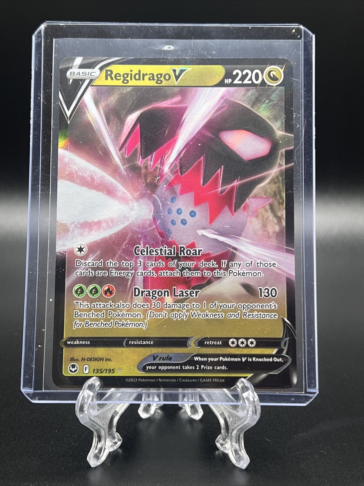 Regidrago-V 135/195 in Portuguese Silver Tempest Pokémon TCG