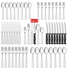 48 Pcs Silverware Set for 8 Stainless Steel Flatware Cutlery Utensil Kitchen New