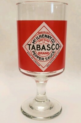 Tabasco Stemmed ''Red Eye'' Glass Libbey Tabasco Sauce Bloody Mary Cocktail