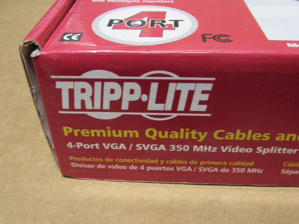 TRIPPLITE B114-004-R 4 PORT VGA SVGA VIDEO SPLITTER HIGH RES/SIG - Image 4 of 4
