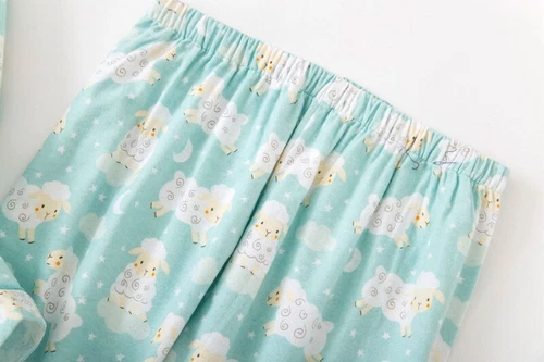 Conjunto de pijama de franela 100 % algodón para mujer manga larga con botones ropa de dormir pijama - Imagen 22 de 57