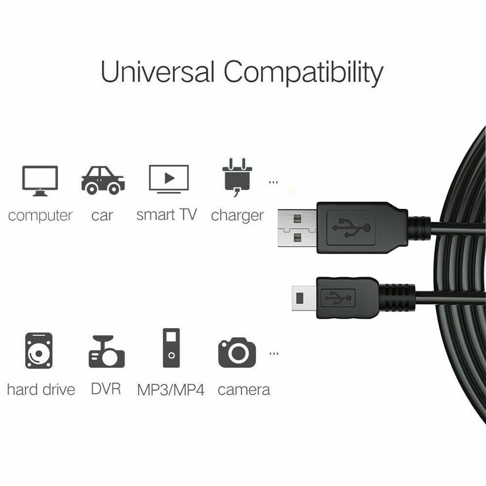 Mini USB Power Data Cable Cord Lead For Motorola Symbol CS3070 Bar Code Scanner