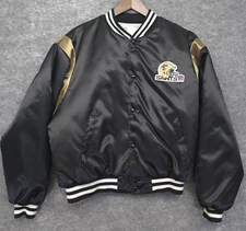 VINTAGE Swingster Owens Corning Satin Coat Jacket NFL Saints RARE*  Size XL EUC