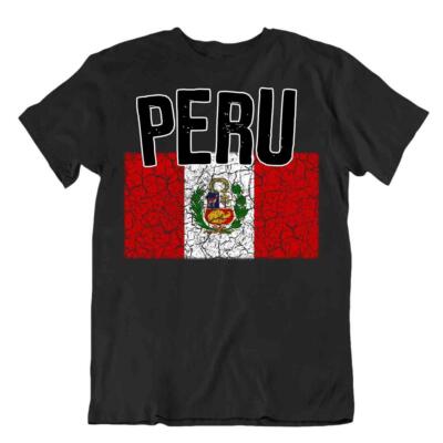 Peru Flagge T-Shirt Andenken Reise Geschenk Patriot Tourismus Nationalstolz