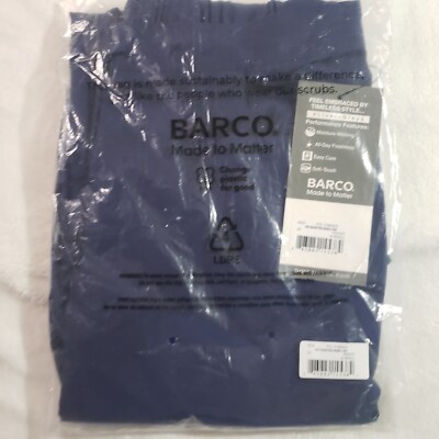 Barco Grey's Anatomy 5 Pocket Logo Elastic Cargo Scrub Pant Indigo Blue XS