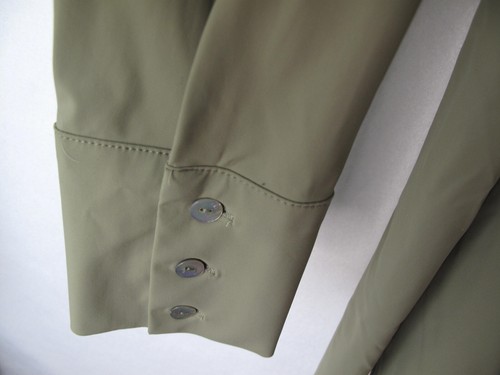 Marla Wynne Button Down Long Sleeve Olive Green Shirt Tunic/Blouse Size L E-28 - Picture 6 of 9