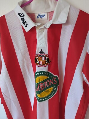 【激レア】asics Sunderland A.F.C ユニフォーム SUNDERLAND ENGLAND 1997/99 HOME FOOTBALL SHIRT JERSEY ASICS XL