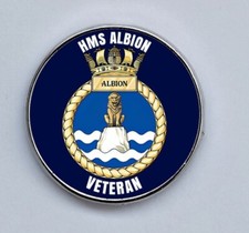 HMS Albion Veteran Royal Navy Lapel Pin Badge