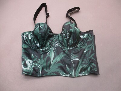 34C Victoria's Secret Very Sexy Women Floral Lined Underwire Side Zip Bustier 8J