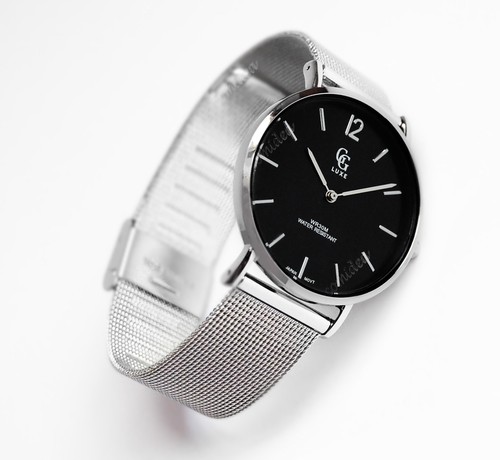 GG LUXE OROLOGIO DA DONNA CLASSIQUE SOTTILE LEGGERO MOVIMENTO GIAPPONESE  NERO | eBay