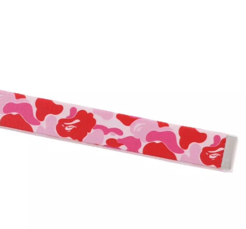 A BATHING APE BAPE PINK CAMO ベルト　BELT BAPE Leather belt ABC camo pink Gold buckle NIGO A Bathing