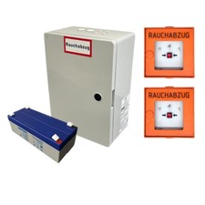 RWA-Set: RWA-Zentrale 4A-1D inkl. 2 Handauslösetaster || Rauchabzug-Set