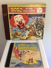 2 Bozo The Clown 1940's At the Dog Show & Under the Sea Vintage Records Books