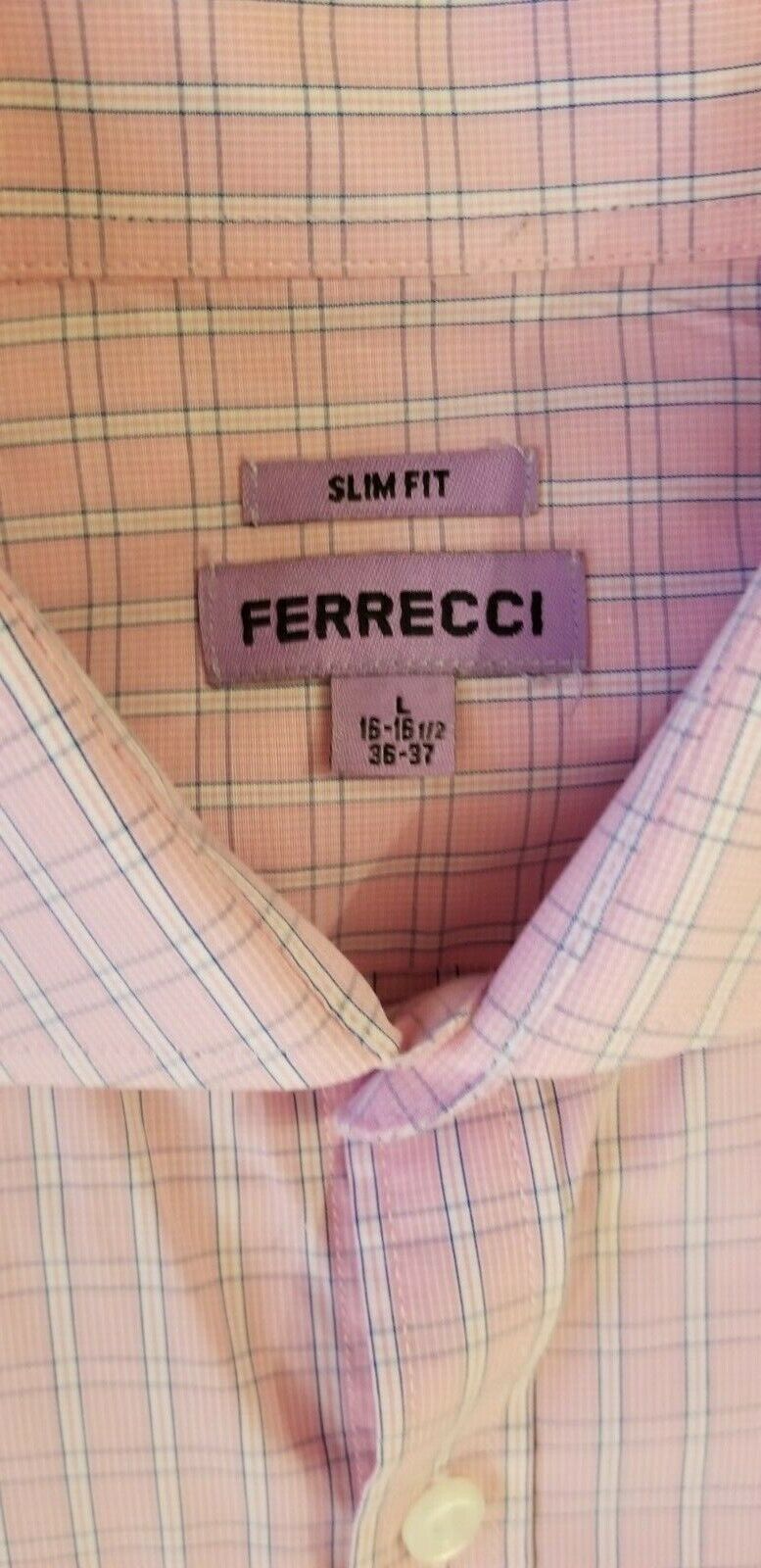 Ferrecci Slim Fit Long Sleeve Shirt Size Large 16… - image 2