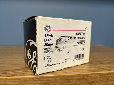 GE Elfa Plus DPT100 32Amp 30mA 10kA einpolig + N RCBO B32/030 609679 NEU!!!