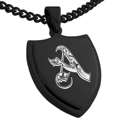 Collar o llavero con etiqueta de perro con letras reales con monograma escudo escudo de acero inoxidable - Imagen 3 de 157