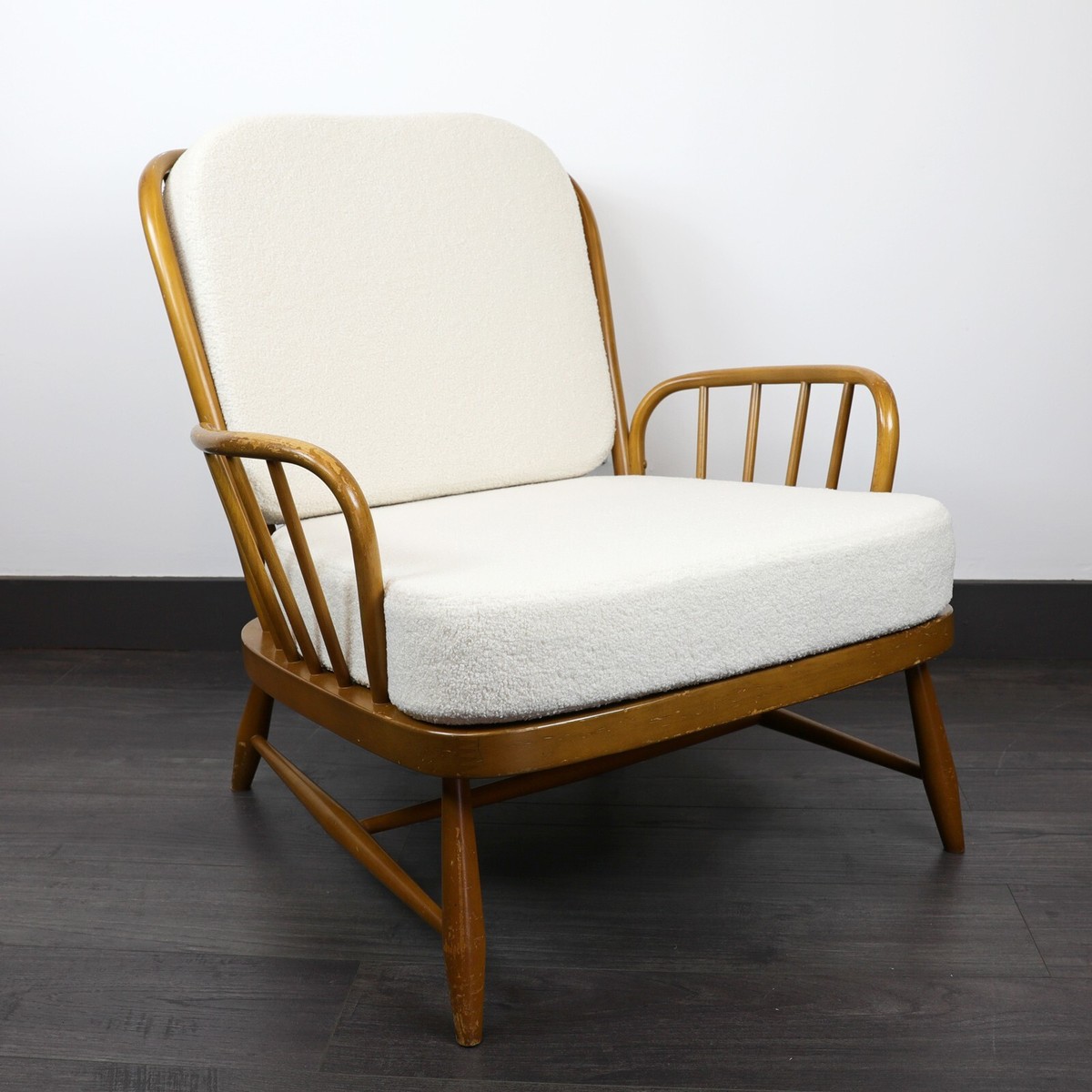 Ivory Boucle Replacement Cushions for Ercol 766 Jubilee Armchair