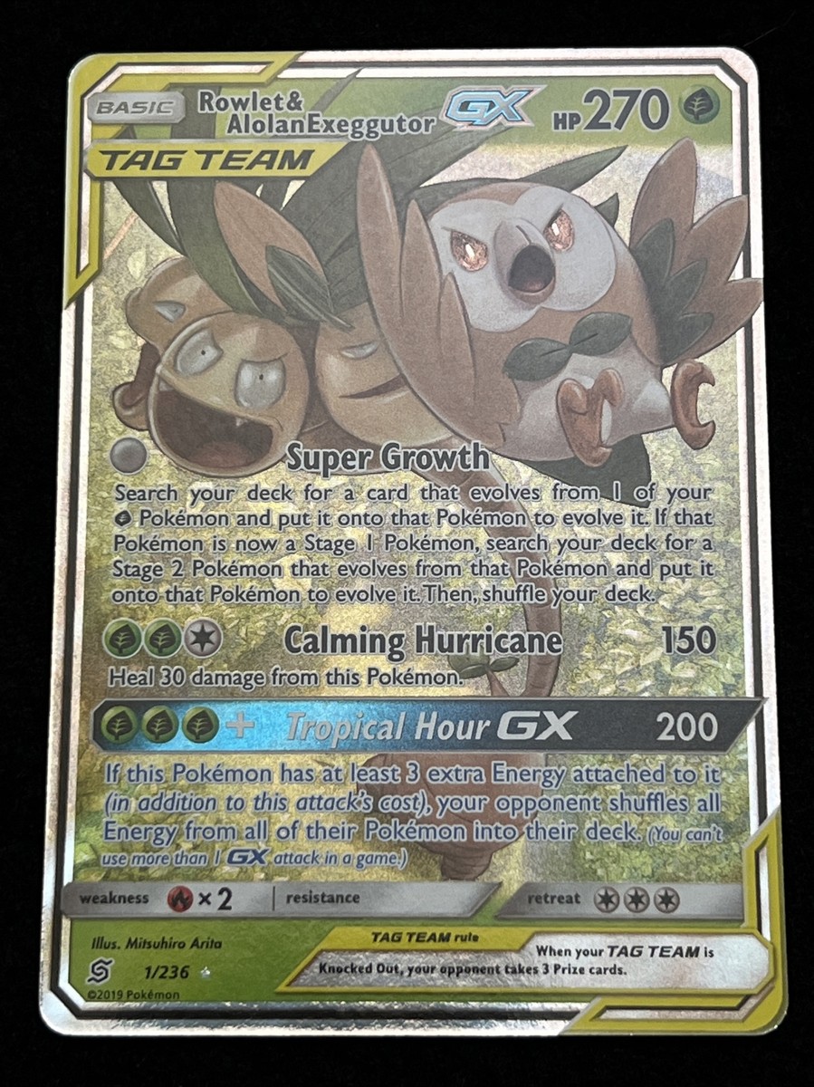 Pokemon ROWLET & ALOLAN EXEGGUTOR GX 1/236 (Ultra) Unified