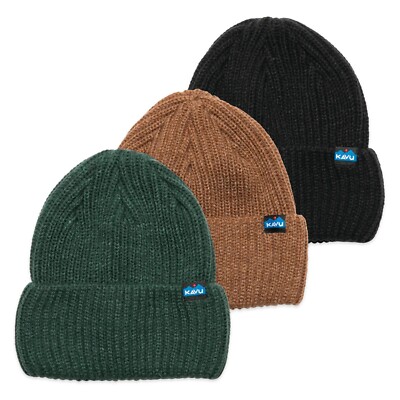 KAVU Beanie - KAVU Trawler Beanie - 1177 - schwarz, braun, grün - Brandneu mit Etikett