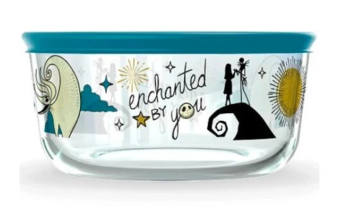 Pyrex Nightmare Before Christmas “Enchanted By You” 4 Cup Storage Container Bowl